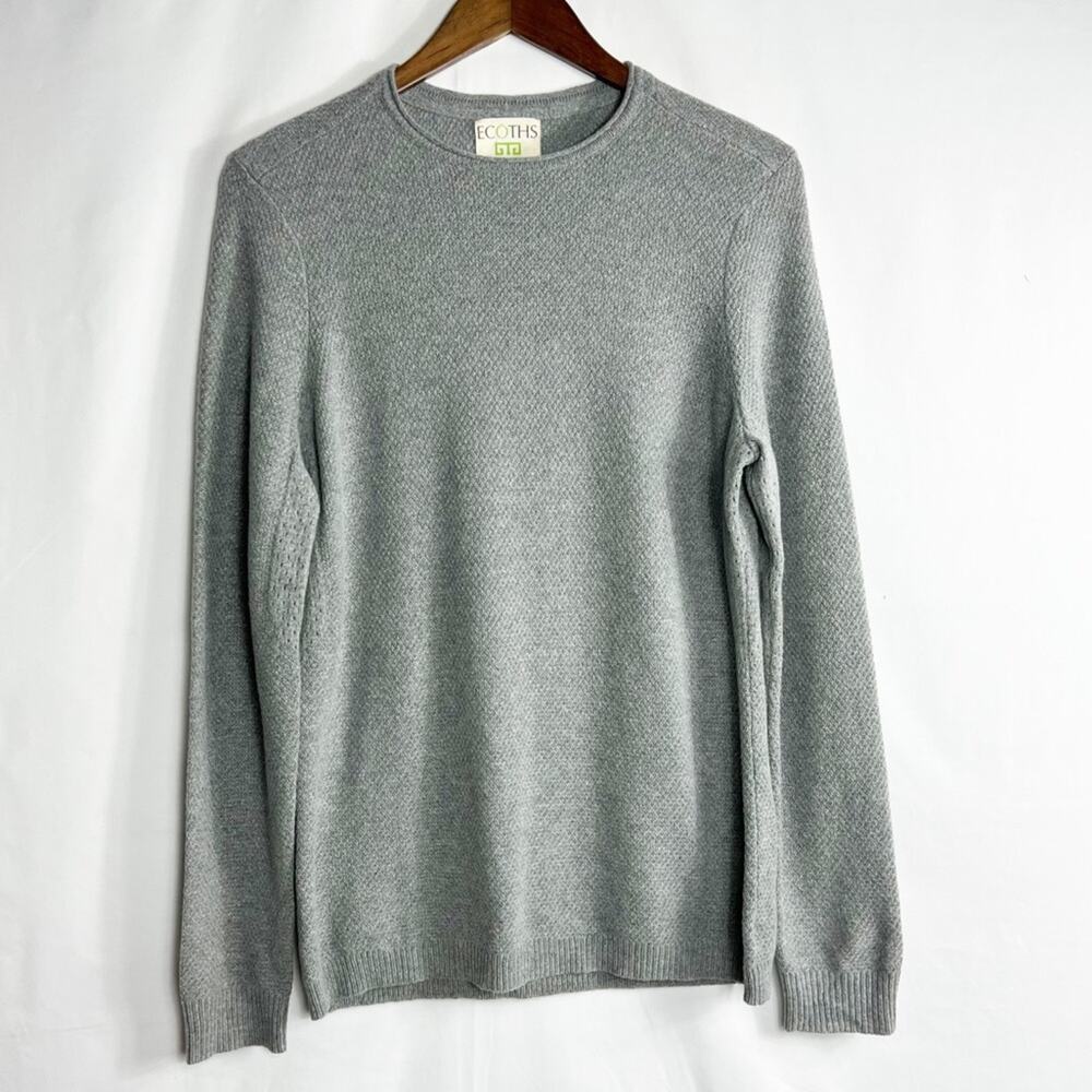 ECOTHS Men's Gray Griffin Sweater Merino Wool NWT in Small